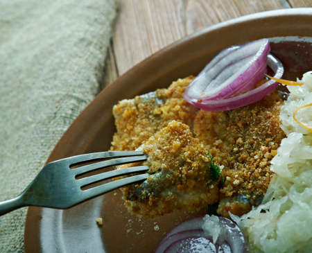 Silakkapihvit - Fried herring in Finnishの写真素材