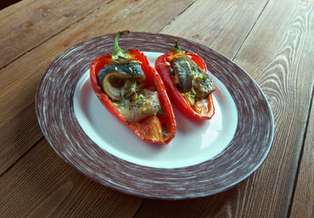 Piedmontese peppers - roast peppers for antipastoの写真素材