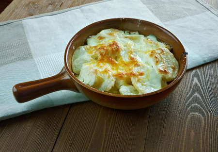Pan Haggerty  classic British potato dish from Northumberland,の写真素材