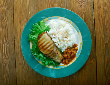 Poc Chuc Mexican dish of meat, commonly pork,  prepared in citrus marinade and cooked over a grill.の写真素材