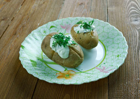 uuniperuna - Finnish baked potatoesの写真素材