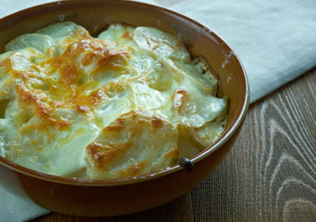 Pan Haggerty  classic British potato dish from Northumberland,の写真素材