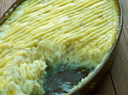 Brandade de morue emulsion of salt cod and olive oil eaten in winter with bread or potatoes.の写真素材