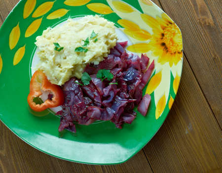 Traditional German Rotkohl- Sweet, Sour Red Cabbageの写真素材