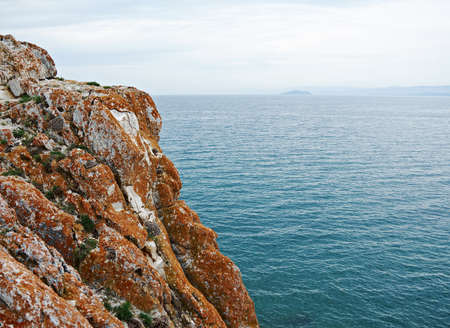 Kurminsky Cape (Tsagaan Khushun).Maloe More strait, lake Baikalの写真素材