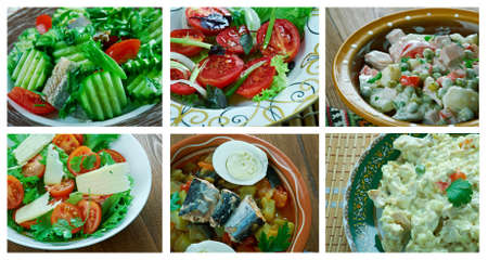 Food set  Healthy  Saladの写真素材