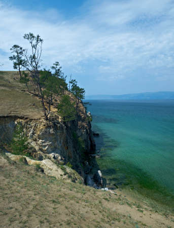 coast of Olkhon island, lake Baikal, Siberia, Russiaの写真素材