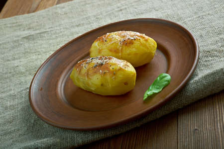 Kartofle pieczone  .Baked potatoes in the Polish styleの写真素材