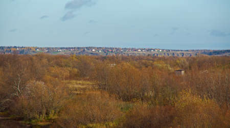 Autumn rural landscape  Arkhangelsk region, Russiaの写真素材