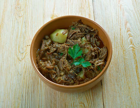 Clemole traditional dish in Mexican cuisine.soup where meat, vegetables and strong flavor
