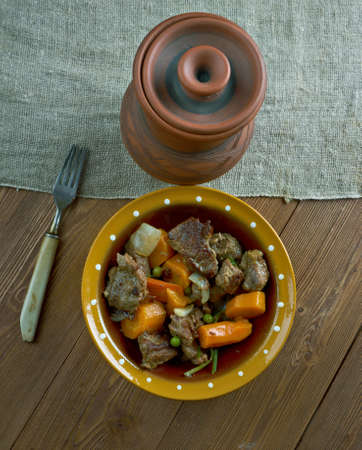 Crock pot Beef Stew.Canadian cuisineの写真素材
