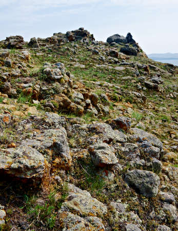 Cape hadarta.Maloe More Strait View, Baikal lakeの写真素材