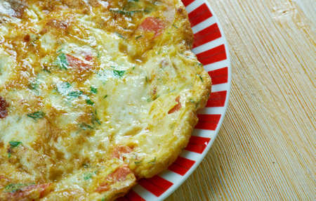 Eggah - Egyptian Omelette.ood genre within Arab cuisineの写真素材