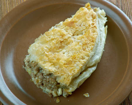 Corned beef and potato pie . old favourite dating back to the 19th Century.