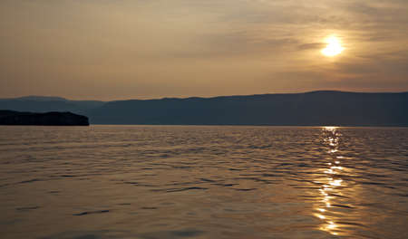 Maloye more strait .Olkhon island, lake Baikal, Siberia, Russiaの写真素材