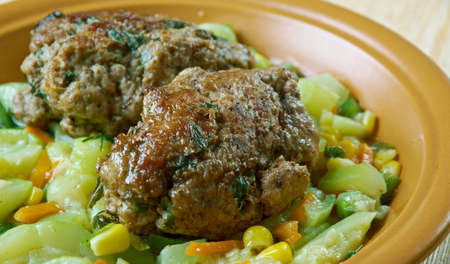 Anne Koftesi Tarifi  - Turkish kofte with seasonal vegetables.の写真素材