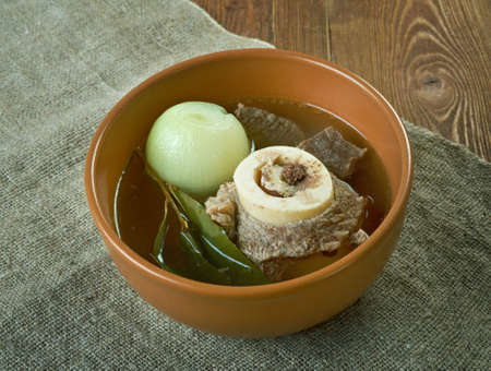 Goat meat pepper soup -  soup in Nigerian cuisine.の写真素材