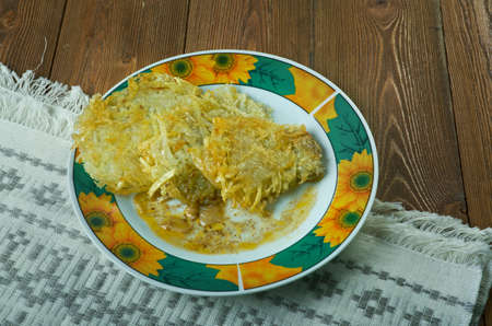 Jewish latke - potato pancakes that Ashkenazi Jews
