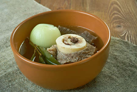 Goat meat pepper soup -  soup in Nigerian cuisine.の写真素材