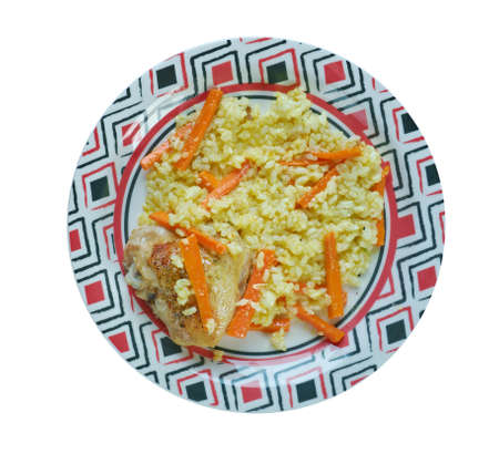 Persian Carrot rice Havij Poloの写真素材