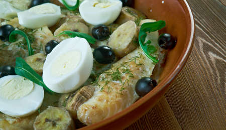 Brazilian Salt Cod with Eggs. most popular dishesの写真素材
