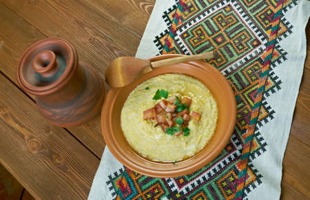 Kulescha  - Carpathian porridge with corn and millet grainsの写真素材
