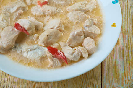 Chicken in Coconut Milk - Akoho sy Voanio very common dish in Madagascar.の写真素材