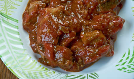 Nigerian Beef Stew ,tomato based stewの写真素材