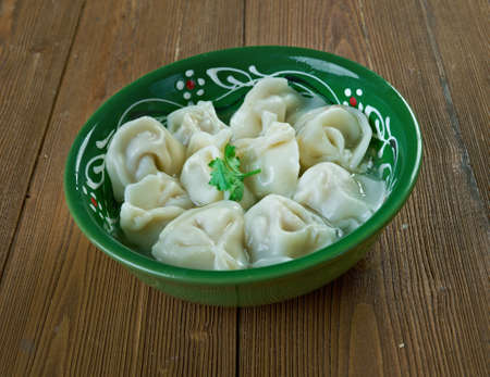 Shishbarak -  pasta or jiaozi dish made in Iraq, Lebanon, Syria, Jordan and Palestine,local variation on ravioli.の写真素材
