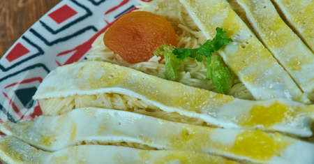 Balaleet - Sweet Vermicelli and Eggs. traditional breakfast in the United Arab Emirates,の写真素材