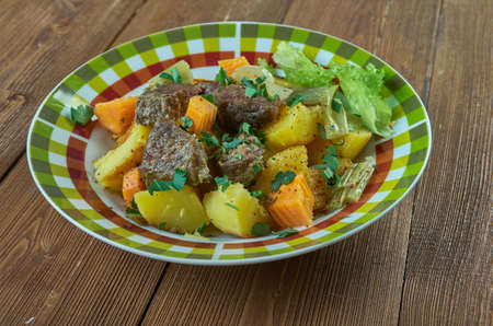 Bonava Mauritanian lamb  and potatoes stew.Mauritanian cuisineの写真素材