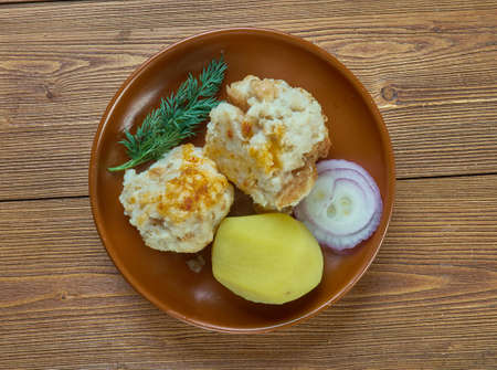 ryibnyie galki -Belarusian fish meatballsの写真素材