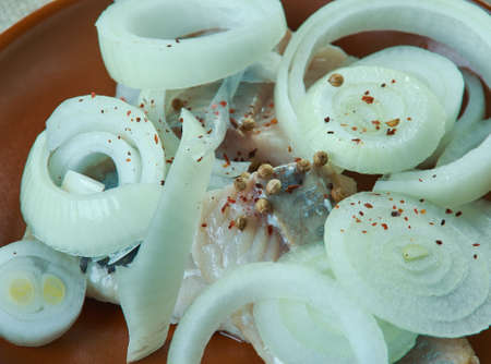 suutarinlohi Salted Atlantic herring. Estonian recipeの写真素材