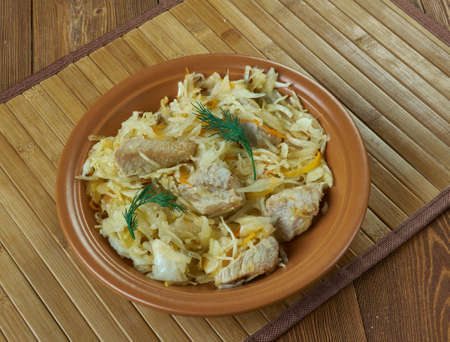 Estonian Mulgikapsas - Sauerkraut with Porkの写真素材