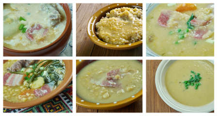Food set of different Pea  dishi . collageの写真素材