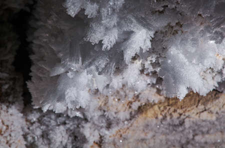 Ice crystals. Cave in the Pinega region .Arhangelsk regionの写真素材