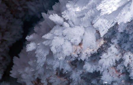 Ice crystals. Cave in the Pinega region .Arhangelsk regionの写真素材