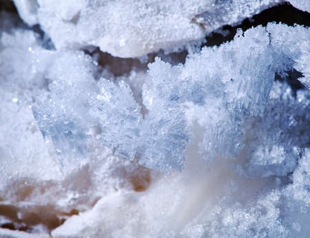 Ice crystals. Cave in the Pinega region .Arhangelsk region