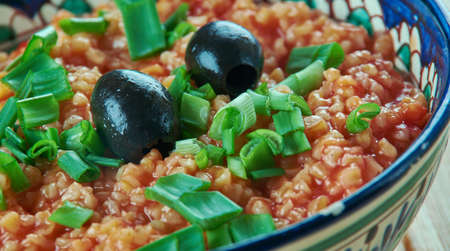 Kisir - traditional side dish in Turkish cuisines.の写真素材