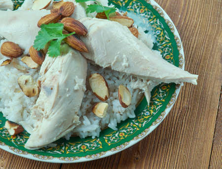 Lebanese Chicken and Rice Riz bi-Djajの写真素材