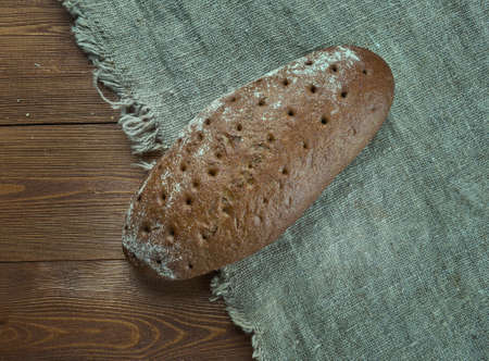 Latvian traditional bread with cumin.Latvian cuisineの写真素材