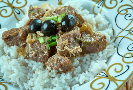 Etli pilav - Turkish pilaf with rice.の写真素材