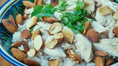 Lebanese Chicken and Rice - Fatet Dajajの写真素材