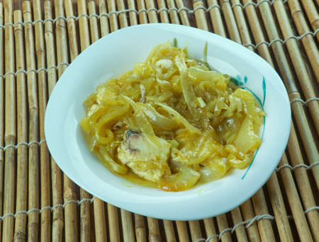 Traditonal South African pickled fishの写真素材