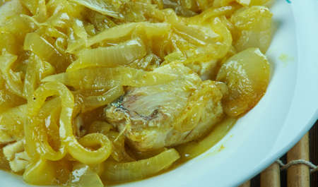 Traditonal South African pickled fishの写真素材