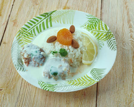 Laban Immo - Lamb Cooked with Yogurt, traditional Lebanese dishの写真素材