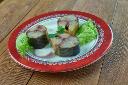 Lakerda  -  pickled bonito dish eaten as a mezze in the Balkans and Middle East.の写真素材