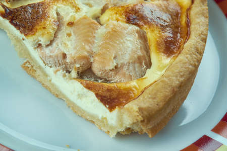 Lohipiirakka - Finnish  salmon pieの写真素材