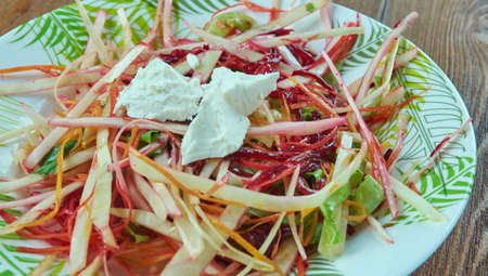 Coleslaw with beets. close upの写真素材