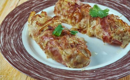 Cevapi - grilled dish of minced meat, a type of skinless sausage, found traditionally in the countries of southeastern Europe , Balkans.の写真素材